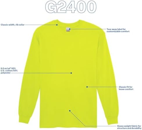 Gildan Adult Ultra Cotton Long Sleeve T-Shirt, Style G2400, Multipack