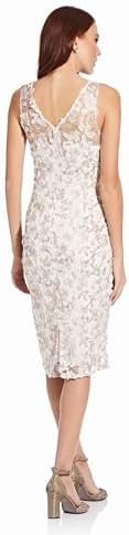 Adrianna Papell Women's Embroidery Sleeveless Dress