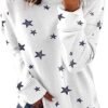 Womens Sweatshirt Crew Neck Star Graphic Pullover Tops 2024 Fall Casual Long sleeve Oversized Sweatshirt