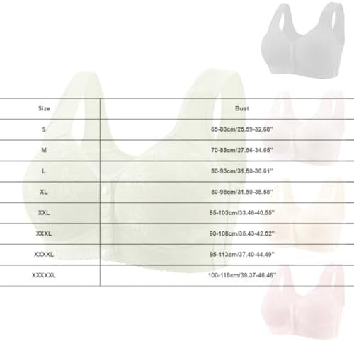 1757953711_41cvayFBXTL._AC_.jpg 2025 Daisy Bras for Older Women Front Closure Bra Full Coverage Comfortable Bras No Underwire Plus Size Bra
