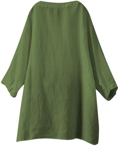 1757954157_31lVM28e5VL._AC_.jpg Women's Solid V-Neck Linen Shirt - 2025 Lightweight Summer Beach Top, Short Sleeve Boho Button Front Casual Blouse