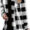 Womens Flannel Cardigan Sweaters Trendy Casual Lightweight Plaid Jacket Loose Long Sleeve Kimono Fashion Fall Outfits