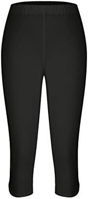 Womens Capris for Summer Dressy Cropped High Waist Yoga Pants Comfy Stretchy Leggings Workout Compression Pants
