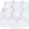 adidas Women's Superlite 3.0 No Show Athletic Socks (6-Pair) Low-Profile Fit with Targeted Padding and Arch Compression