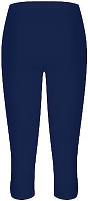 Womens Capris for Summer Dressy Cropped High Waist Yoga Pants Comfy Stretchy Leggings Workout Compression Pants