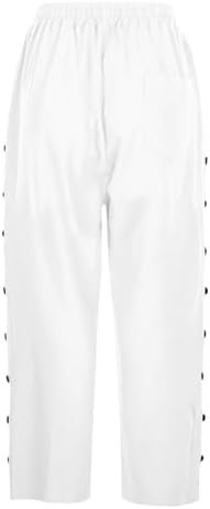 21LeGUOhbL._AC_.jpg Striped Linen Pants Women Linen Capri Pants Lightweight Spring Summer Pants for Women 2025 Ladies Pinstripe Pants