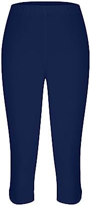 Womens Capris for Summer Dressy Cropped High Waist Yoga Pants Comfy Stretchy Leggings Workout Compression Pants