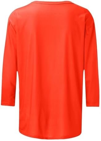 Women Easter Day Tops Jesus Cross Printed Tee Casual Christian Blouse 3/4 Sleeve T-Shirt Religious Blouses