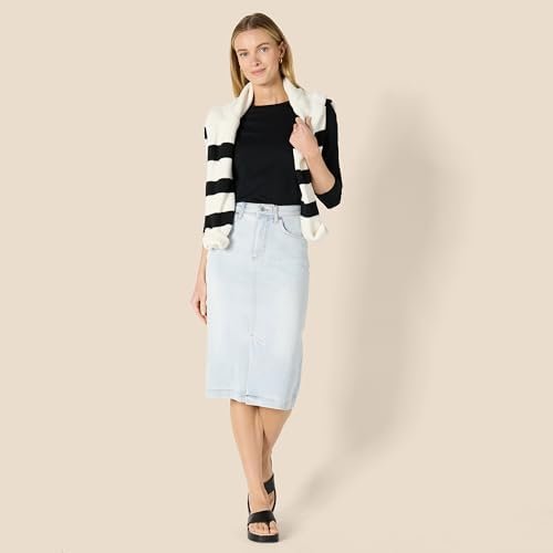 Amazon Essentials Women's 100% Cotton Regular-Fit Long-Sleeve Crewneck T-Shirt