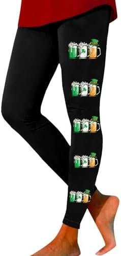 31028gVsfDL._AC_.jpg St. Patrick's Day Leggings Women Shamrock Yoga Pants Irish Green Clover Leaves High Waist Soft Stretchy Workout Tight