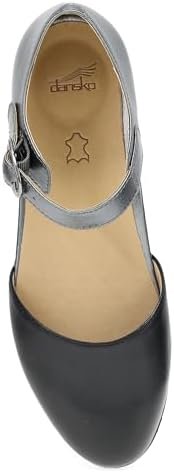 314P0NUNrL._AC_.jpg Dansko Liv D'Orsay Mary Jane Flats for Women - Arch Support, Soft Leather, Adjustable Buckle, All-Day Comfort, Quality Construction