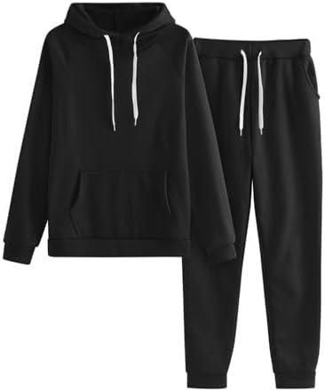 Womens 2 Piece Sweatsuit Trendy Loose Two Piece Tracksuit Long Sleeve and Pants Lounge Set Athletic Tracksuit