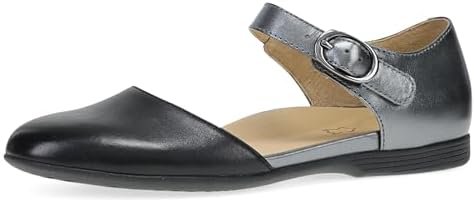 315tH4Y6iyL._AC_.jpg Dansko Liv D'Orsay Mary Jane Flats for Women - Arch Support, Soft Leather, Adjustable Buckle, All-Day Comfort, Quality Construction