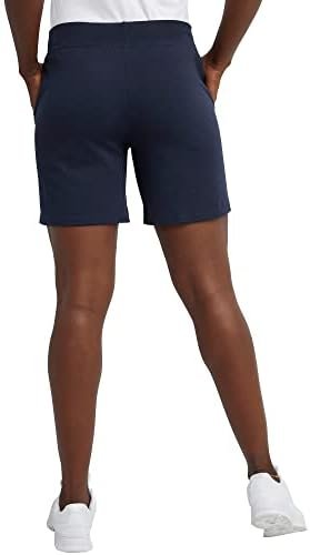 318ICjTtyBL._AC_.jpg Hanes Women's Jersey Pocket Shorts, Drawstring Cotton Jersey Shorts, 7" Inseam