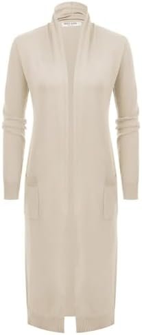 GRACE KARIN Women's 2025 Trendy Long Cardigans Sweater Lightweight Open Front Long Sleeve Maxi Duster Coats with Pockets