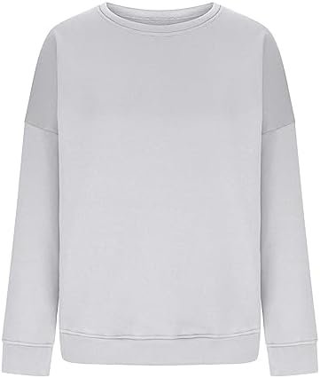 Ceboyel Oversized Sweatshirt for Women Solid Color Crewneck Pullover Tops Long Sleeve Sweaters Fall Fashion Trendy Clothes