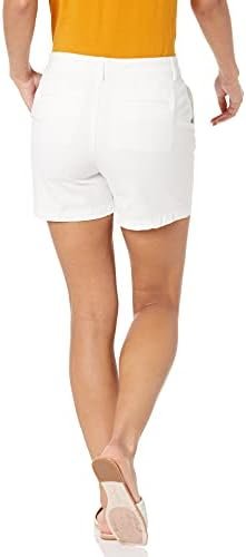 Amazon Essentials Women's Mid-Rise Slim-Fit 5 Inch Inseam Khaki Short (Available in Straight and Curvy Fits)