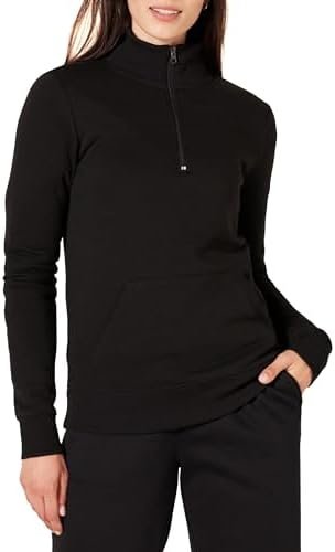 31F5ZBaIQRL._AC_.jpg Amazon Essentials Women's Long-Sleeve Fleece Quarter-Zip Top (Available in Plus Size)