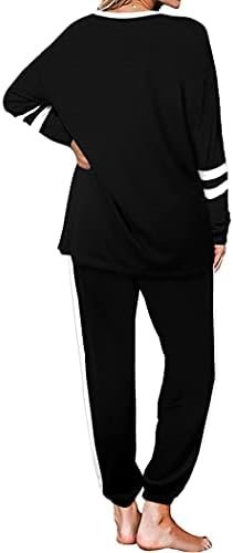 Aloodor Sweatsuit for Women 2 Piece Outfits for Womens Crewneck Sweatshirts Pullover