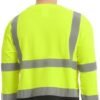 ProtectX Men's High Visibility Heavy Duty Long Sleeve Reflective Safety T-Shirts for Construction, Class 2-3 Type R