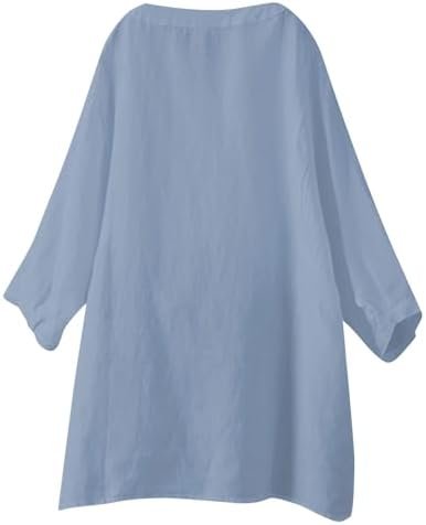 31FvOtB8fL._AC_.jpg Linen Shirts for Women 2025 Summer Cotton Short Sleeve Button Down Blouses Casual Oversized Solid Color Tunic Tops