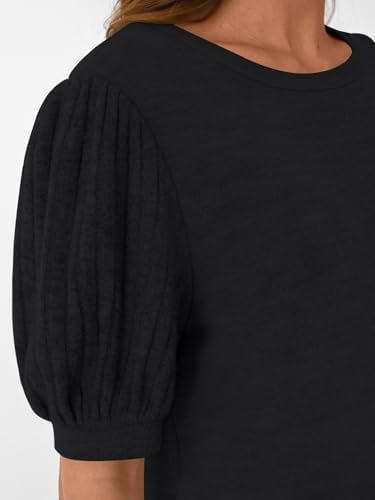 31G3adr7ccL._AC_.jpg LILLUSORY Womens 2025 Summer Sweater Top Short Sleeve Blouses Dressy Casual Shirts Business Tops Cute Vacation Tunic