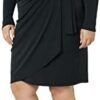 Amazon Essentials Women's Long Sleeve Classic Wrap Dress (Available in Plus Size)