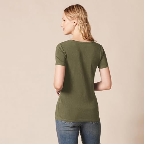 Amazon Essentials Women's Regular-Fit Short-Sleeve V-Neck T-Shirt, Multipacks