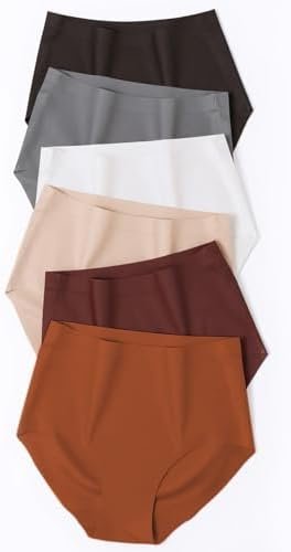 31JWfWQhnbL._AC_.jpg Womens Underwear Full Coverage No Show High Waisted Seamless Ladies Panties 6 Pack