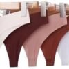 Seamless Thongs for Women No Show Thong V-waisted Stretch Breathable Sexy Panties Underwear 6 Pack