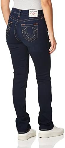 31NePiwslqL._AC_.jpg True Religion Women's Misses Billie Midrise Straight Big T Jean