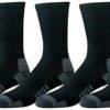 Amazon Essentials Men's Performance Cotton Moisture Control Socks, Athletic Crew, Breathable, 6 Pairs