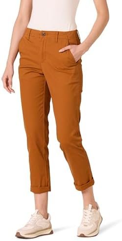 Amazon Essentials Women's High-Rise Regular-Fit Ankle-Length Tapered-Leg Khaki Pant