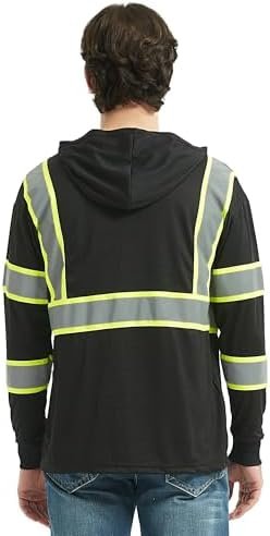 31PeetqXdxL._AC_.jpg ProtectX Men's High Visibility Heavy Duty Long Sleeve Reflective Safety T-Shirts for Construction, Class 2-3 Type R