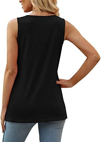 XIEERDUO Summer Tank Tops for Women Square Neck Loose Fit Casual Fashion Flowy Sleeveless