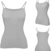 Built in Bra Tank Tops for Women 2024 Summer Casual Adjustable Spaghetti Strap Camisole Plus Size Cotton Workout Top