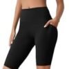 SUNCLOVE 3 Pack Biker Shorts for Women Tummy Control Workout Yoga Gym Running Shorts with Pockets