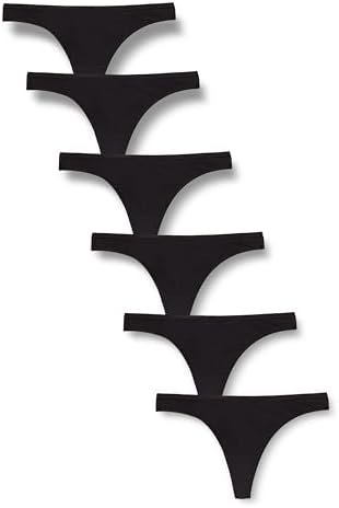 Amazon Essentials Cotton Thong Underwear for Women, Pack of 6