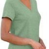 SUNBS 3 Pack Womens V Neck T Shirts Short Sleeve Tees Lightweight Summer Tops with Pocket