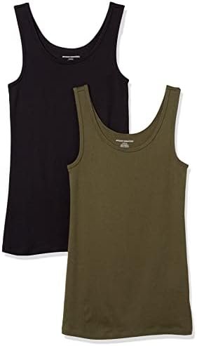 Amazon Essentials Women's Slim-Fit Tank Top, Pack of 2