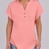31W5KYoKKpL._AC_.jpg ANRABESS Womens Short Sleeve Henley Tops V Neck Dressy Casual Blouses Summer Trendy Tee Shirts 2025 Vacation Fashion Clothes
