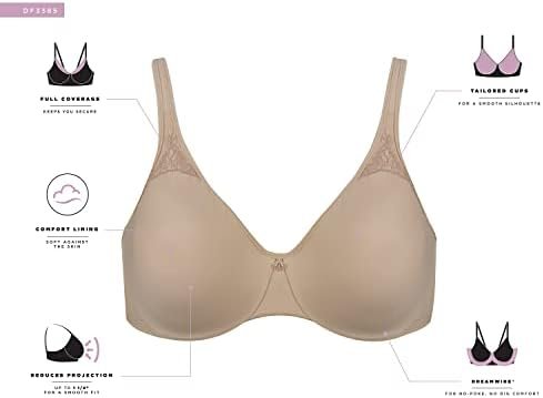 Bali Women's Passion for Comfort Minimizer, Full-Coverage Underwire Bra, Seamless Cups