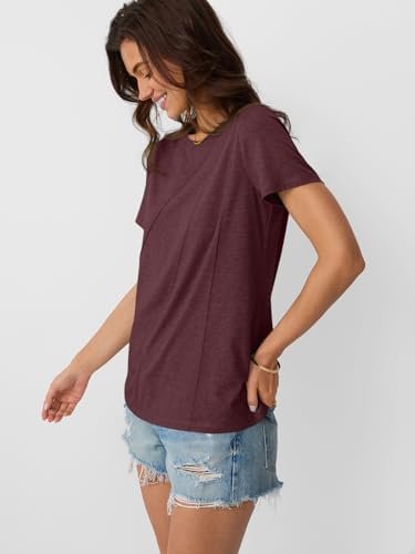 AUTOMET Womens Summer Tops Workout Shirts Beach Vacation Outfits Business Tshirts Dressy Fashion Spring Clothes 2025