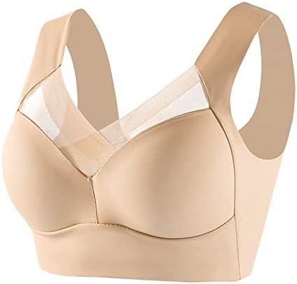 31ZlfK0PK1L._AC_.jpg Women Comfort Lightweight Wireless Bras Posture Correcting Bra for Seniors Plus Size Full Coverage Soft Everyday Bra