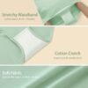 Women's High Waisted Underwear Slightly Tummy Control Cotton Panties Full Coverage Postpartum Briefs 4 Pack
