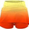 Athletic Skorts for Woman Elastic Tennis Yoga Shorts Hight Waist Solid/Gradient Skirts Tummy Control Skinny Joggers
