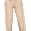 SHAOBGE Cotton Linen Pants for Women Summer Wide Leg Casual Loose Drawstring High Waist Palazzo Pants Trousers with Pockets