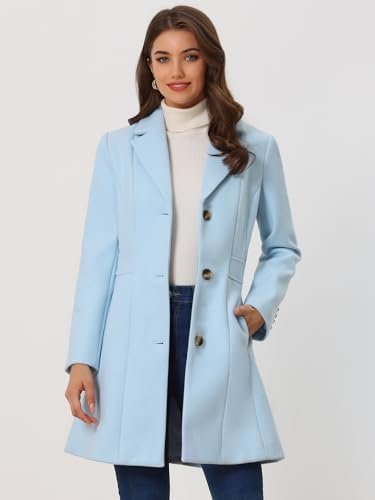 31dCdmsVaL._AC_.jpg Allegra K Women's Trench Coats Single Breasted Long Outerwear Winter Coat