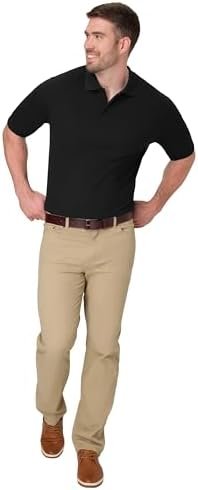 31dqzB24MML._AC_.jpg Hanes Men’s X-Temp Short Sleeve Polo Shirt, Midweight Men's Shirt