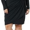 Amazon Essentials Women's Long Sleeve Classic Wrap Dress (Available in Plus Size)